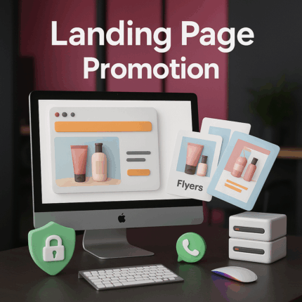 Promotion Landing Page + Hosting + SSL + Flyers